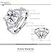 FENDINA Womens Jewelry 18K White Gold Plated Cubic Zirconia Infinity Love Princess Cut Promise Eternity Ring Engagement Wedding Anniversary Band Her