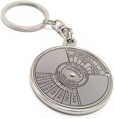BAMBBLE® 50 Years Calender Metal Silver Keychain