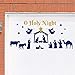 Collections Etc Nativity Scene Christmas Garage Door Magnet with Angles, Starts, Gold and Blue