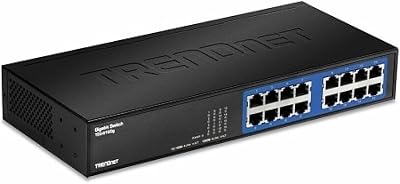 TRENDnet TEG-S16DG 16-Port Unmanaged Gigabit GREENnet Desktop Metal Switch