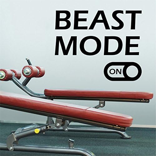 Wallency Beast Mode On Gym Wall Art Decal Quote - Various sizes - High Quality Removable Vinyl Sticker