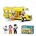 Lightahead DIY Building Blocks Set School Bus with Mini Figures Construction Kit Toy Set for Kids, 219 Piece
