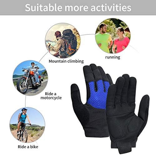 Pair of black Hupeng mountain biking gloves with mesh fabric.