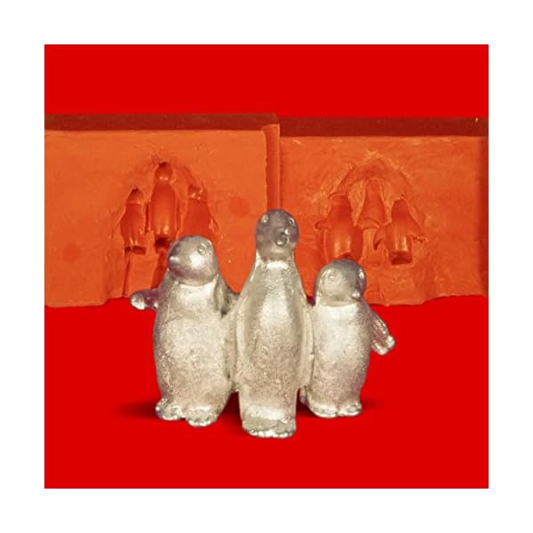 ZinngieÃform 3 Pinguine, ca. 25g Reinzinn