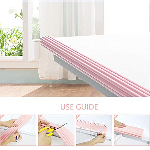 ITRAZ Baby Safety Protectors Table Edge Safe Anti-Collision Bar Corner Bumpers Guard Strip with 3M Adhesive 6.5×0.3×0.03Ft (Pink)