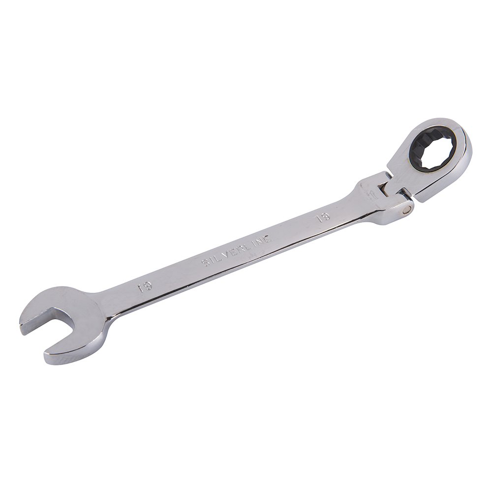 Silverline 719804 Flexible Head Ratchet Spanner 19 mm