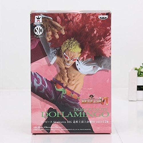 Cholyme LLC 1 Set - 18 cm -20 cm Japanese Anime Figure One Piece Luffy Donquixote Doflamingo Jinbe Marco Smoker PVC Action Figure Toy Color / Size : Doflamingo with Box