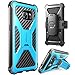 Galaxy S7 Case, i-Blason Prime Kickstand Samsung Galaxy S7 2016 Release Heavy Duty Dual Layer Combo Holster Cover case with Locking Belt Swivel Clip (Blue)
