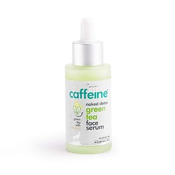 mCaffeine Naked Detox Green Tea Face Serum | Hydration| Vitamin C, Hyaluronic Acid | All Skin | Paraben & Mineral Oil Free | 40 ml