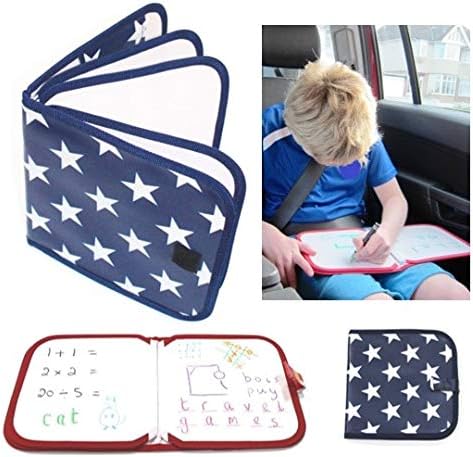 Kids Erasable Doodle Book set, reusable drawing pads, preschool travel art toy, scribbler board for travel road trip
