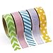 Paper Primary Patterned Washi Tape Set (5 Rolls) - Party Supplies