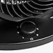 IRIS USA WOOZOO Desk Fan, Oscillating Table Air Circulator, 3 Speeds, 74ft Max Air Distance, 6 Adjustable Tilt Settings, Low Noise Motor, Large Fan for Bedroom, Office, Dorm, Black