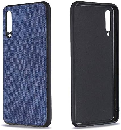 Jecce Phone Case Compatible for Samsung Galaxy A50 Case 2019 Kids Slim Lightweight Stand Smart Models Soft Leather Wallet Flexible TPU Bumper T Library Pu Cover Fabric Strap Hand (Blue)