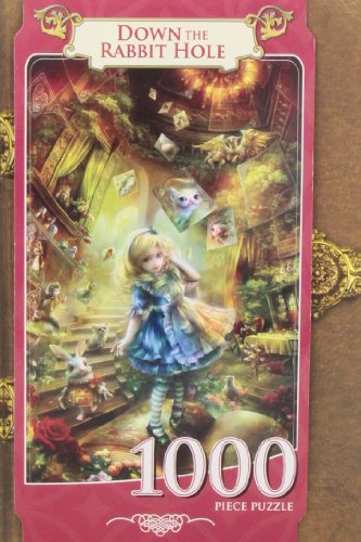 Down The Rabbit Hole Book Box Jigsaw Puzzle,