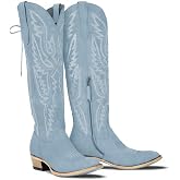MissHeel Over the Knee Cowboy Boots for Women Adjustable Thigh High Cowgirl Boots