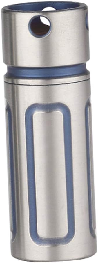 lahomia Titanium Waterproof Sealed Bottle Capsule Toothpick Dry Box Tank for Hiking - Silver, M : Sports & Outdoors