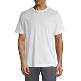 Xersion Mens Crew Neck Short Sleeve T-Shirt (White, Large)
