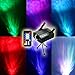 GlowGeek Led party 7 colors lights Projector Strobe Lights Disco Party Halloween Christmas Festival Lighting Light 9-watt Ocean Moving Special Effect with Remote(Matte Black)