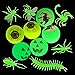 Joyin 100 Pieces Halloween Glow in the Dark Bugs and Toys– Glow Bugs, Glow Bug Rings , Glow Bouncy Balls and Glow Witch Fingers for Halloween Party Favors and Decoration, Halloween Cupcake Toppers