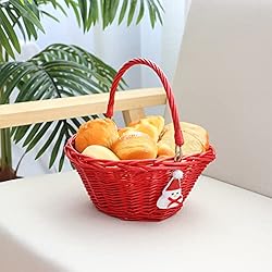 YAHUAN Woven Wicker Basket with Folding