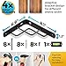 CHOOK – L Shape Shelf Brackets, Heavy Duty, Modern, Decorative | Fit 7 to 12 Inch Shelves | 4 Pack with Screws and Anchors | Semi Industrial Design | for Home or Workplace | Steel Metal black
