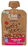 Ella's Kitchen Organic Stage 2, Beef Medley with Vegetables + Potatoes, 4.5 Ounce (Pack of 6)