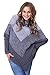 WozWoz Women's Poncho Long Sleeve Jumper Cape Sweater Fall