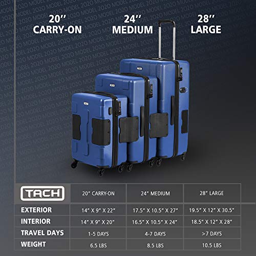 TACH V3 Hard Shell 3 Piece Luggage Set 22, 24 & 28 inch Luggage