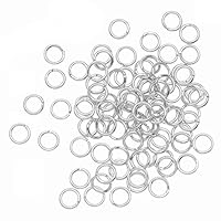 DONGmeijes Open Lap，100PCS 4mm Open Jump Rings 21-Gauge DIY Jewelry