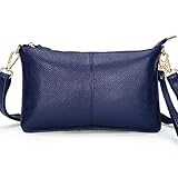 2016 Genuine Leather Women Clutch Bags Organizer Purse Evening Party Handbags Shoulder Small Ladies Bag (dark blue)