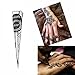 Temporary Tattoo Stencils Kits/Temporary Brown Red Tattoo Paste Cones for Body Art Drawing Painting with 2 x Applicator Bottle,16 x Needles and 48 x Adhesive Stencil Set
