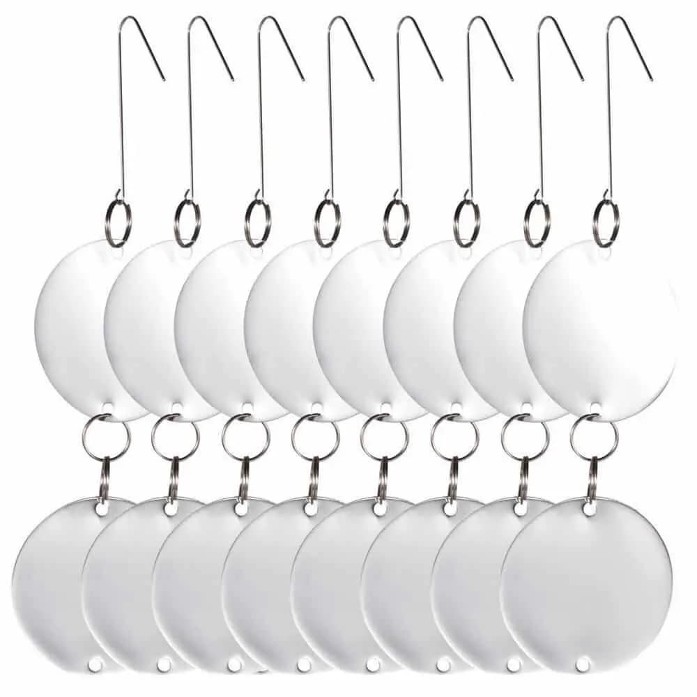 16 bird repellent discs, stainless steel, reflective on both sides, for scaring birds, pigeons, seagulls, swallows, sparrows, thrushes, starling, blackbirds.