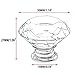 BTSKY 30mm（1.18inch） Clear Glass Crystal Cabinet Knobs Diamond Shape Pull Handle For Drawer Cupboard and Dresser, Come with 3 kinds of Screws (8 PCS)