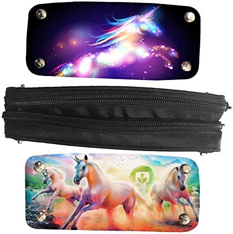 Mingdou Unicorn Pencil Case For Toddler Kids Boys Girls Animal Personalized Holder Tote Pouch Bags(DPUnicorn1)