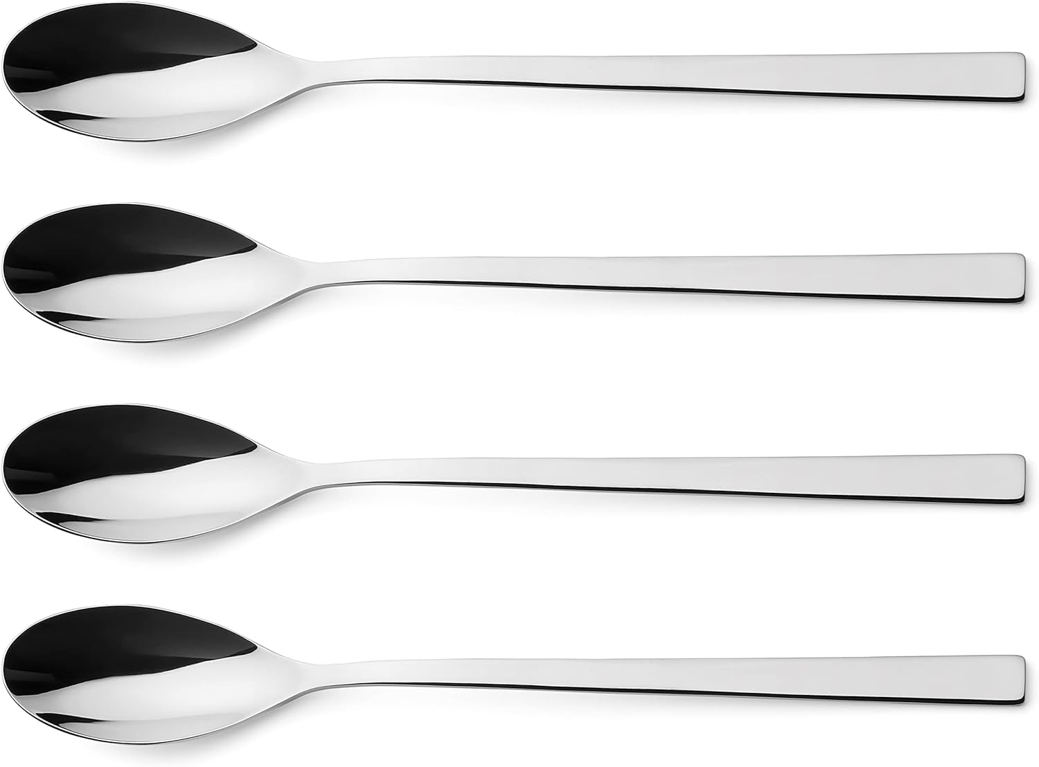 Berndorf Set of Long Handle Latte Spoons (24pcs) - Stainless Steel Sundae Spoons, Ideal for Coffee, Tea, Desserts, and Sundaes - Durable and Elegant Design