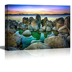 Rocks in a Lake Lake Tahoe Sierra Nevada California USA