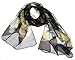 Bear Motion Collection - Womens 100% Silk Scarf with Butterfly Design (Medium (64