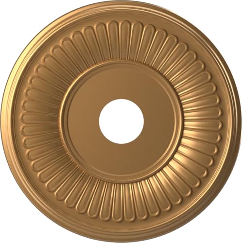 Ekena Millwork CMP19BEBGL Berkshire Thermoformed PVC Ceiling Medallion (Fits Ca…