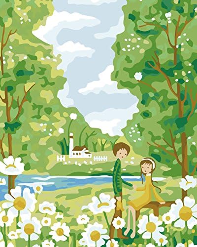 Diy Oil Painting, Adult children's hand painting-Childhood sweethearts 16 X 20 inch.