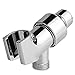 Shower Arm Bracket for Handheld Shower Head, Adjustable Brass Swivel Ball Joint Holder Mount, Chrome
