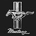 Tee Luv Ford Mustang T-Shirt - Ford Mustang Insignia Shirt (Grayscale) (Medium)