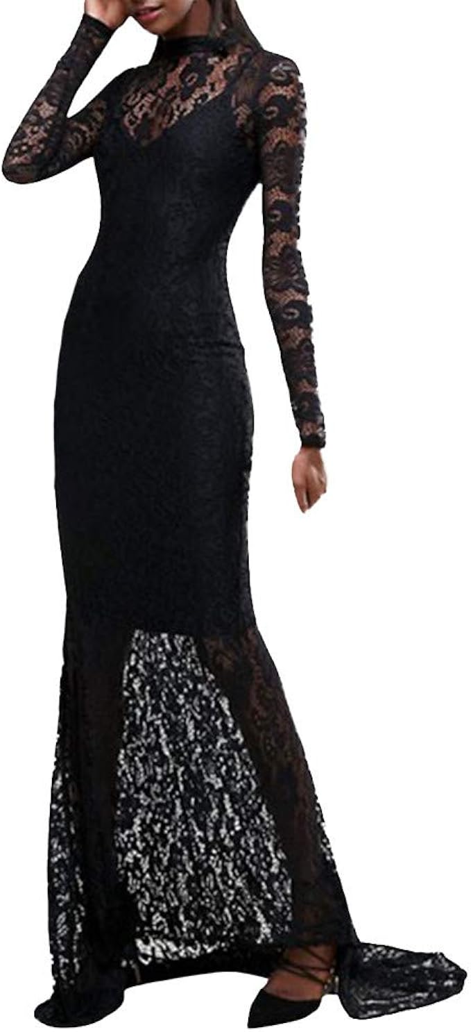 Damen Abendkleid Lang Schwarz Damen Abendkleid Lang Schwarz