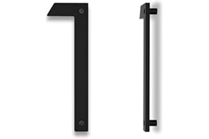 HOUSEDIGITS 10 Inch Black Floating House Numbers for Outside – Large Modern Address Sign for House, ABS Weatherproof Home Sign with Mounting Template & Screws Kit, Easy Installation for Gate, Garage (1)