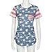 haoricu Women Blouse, Summer Womens Print American Flag Short Sleeve Shirt Casual Blouse Tops T Shirt Multicolor Large