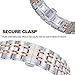 V-MORO Band Compatible with Galaxy Watch 42mm Bands Rose Gold Women 20mm Solid Stainless Steel Strap Replacement for Samsung Galaxy Watch 42mm R810/Galaxy Watch Active 40mm R500
