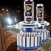 Hivehicle H4 LED Headlight Bulbs conversion kit Hi/Lo Beam-Cree Chips-7600Lm- 6000K -72W,Cool White,2 yr Warranty(T1 Series)