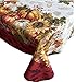 Newbridge Harvest Swaying Leaves Double Border Autumn Thanksgiving Fabric Print Tablecloth, 60 Inch x 84 Inch Oval