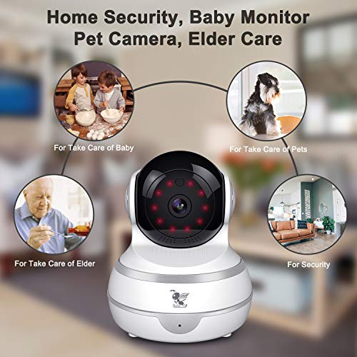 Wireless Home Security Camera 1080P, TBMax Pet Camera with Two-Way Audio/IR Night Vision/Motion Detection - WiFi Surveillance Camera for Home/Elder/Baby Monitor - Thumbnail 5