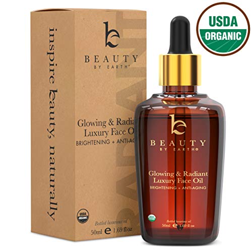 Organic Face Oil Anti Aging Moringa Leaf Organic Jojoba Oil, Dark