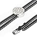 Essential Oil Diffuser Bracelet Stainless Steel Aromatherapy Locket Bracelets Leather Band with 8 Color Pads,Birthday Gift for Women Girls Mom